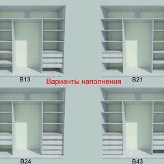 Шкаф-купе 1950 серии SILVER S3+S1+S4 B22+PL3 (по 2 ящика лев/прав+2 штанги) профиль «Серебро» в Шадринске - shadrinsk.mebel24.online | фото 5