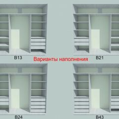 Шкаф-купе 1950 серии SILVER S4+S1+S4 B22+PL4 (по 2 ящика лев/прав+F обр.штанга) профиль «Серебро» в Шадринске - shadrinsk.mebel24.online | фото 5