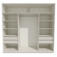 Шкаф-купе 2400 серии SOFT D4+D4+D4+B22+PL1 (по 2 ящика лев/прав+1штанга) профиль «Графит» в Шадринске - shadrinsk.mebel24.online | фото 2