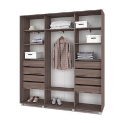 МАРТИН Шкаф-купе с зеркалом Шимо темный (2200*450) М422 в Шадринске - shadrinsk.mebel24.online | фото 4