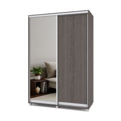 РОЛАНД Шкаф-купе зеркалом Анкор темный (600*1500) Р652 в Шадринске - shadrinsk.mebel24.online | фото