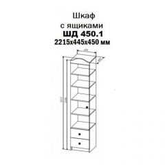 KI-KI ШД450.1 Шкаф (белый/белое дерево) в Шадринске - shadrinsk.mebel24.online | фото 2