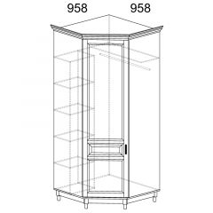 Шкаф угловой №418 Прованс в Шадринске - shadrinsk.mebel24.online | фото 2