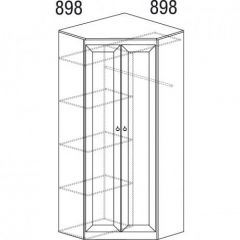 Шкаф угловой №606 "Инна" (угол 898*898) Денвер светлый в Шадринске - shadrinsk.mebel24.online | фото