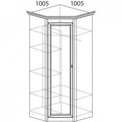 Шкаф угловой №662 "Флоренция" Фасад глухой (угол 1005*1005) Дуб оксфорд в Шадринске - shadrinsk.mebel24.online | фото 2