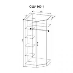 СОФИ СШУ860.1 Шкаф угловой в Шадринске - shadrinsk.mebel24.online | фото 2