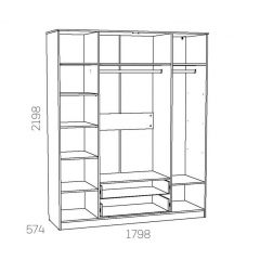 НМ 011.84 Х Шкаф комбинированный "Оливия" в Шадринске - shadrinsk.mebel24.online | фото 3