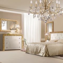 Спальный  гарнитур Тиффани Premium слоновая кость/золото в Шадринске - shadrinsk.mebel24.online | фото