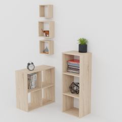 Стеллаж 3 секции (дуб сонома) в Шадринске - shadrinsk.mebel24.online | фото 4