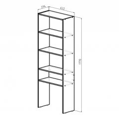 Стеллаж Элемент-1 (белый) в Шадринске - shadrinsk.mebel24.online | фото 2