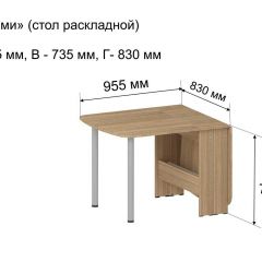 Стол-книжка раздвижной "Оригами" в Шадринске - shadrinsk.mebel24.online | фото 5