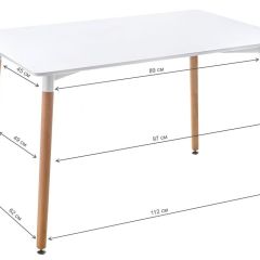 Стол деревянный Table 120 white / wood в Шадринске - shadrinsk.mebel24.online | фото 2