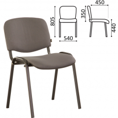 Стул BRABIX "Iso CF-005" (черный каркас, ткань серая) 531972 в Шадринске - shadrinsk.mebel24.online | фото 2