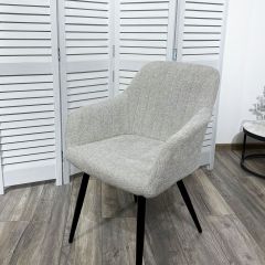 Стул BRANDY WZ2042-19 галечный серый фактурный велюр/ черный каркас М-City в Шадринске - shadrinsk.mebel24.online | фото 5