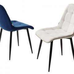 Стул CHIC BLUVEL-86 NAVY BLUE / черный каркас М-City в Шадринске - shadrinsk.mebel24.online | фото 2