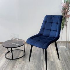 Стул CHIC BLUVEL-86 NAVY BLUE / черный каркас М-City в Шадринске - shadrinsk.mebel24.online | фото 5