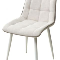 Стул CHIC HE622-01/ HE622-05 топленое молоко, ткань/ белый каркас М-City в Шадринске - shadrinsk.mebel24.online | фото