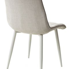 Стул CHIC HE622-01/ HE622-05 топленое молоко, ткань/ белый каркас М-City в Шадринске - shadrinsk.mebel24.online | фото 2