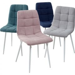 Стул CHILLI UF860-04B сиреневый, ткань/ белый каркас М-City в Шадринске - shadrinsk.mebel24.online | фото 2