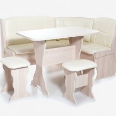 ОРХИДЕЯ Уголок кухонный (кожзам-Борнео крем) ясень в Шадринске - shadrinsk.mebel24.online | фото 2