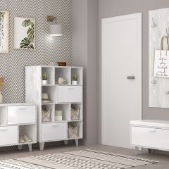 Вешалка с зеркалом Эго ВЗ-1 Бетон светлый в Шадринске - shadrinsk.mebel24.online | фото 3