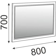 Зеркало в раме М15 Беатрис (дуб млечный) в Шадринске - shadrinsk.mebel24.online | фото 2