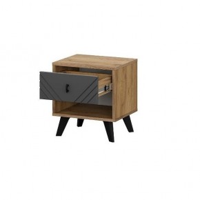 БАЙКАЛ Тумба прикроватная (Графит/Дуб золотой) в Шадринске - shadrinsk.mebel24.online | фото 2