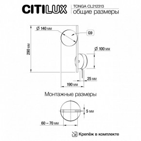 Бра Citilux Tonga CL212313 в Шадринске - shadrinsk.mebel24.online | фото 8