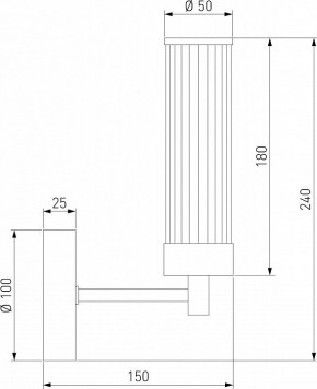 Бра Eurosvet Oriens 60166/1 латунь в Шадринске - shadrinsk.mebel24.online | фото 2
