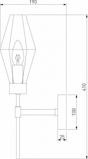 Бра Eurosvet Prism 60143/1 хром в Шадринске - shadrinsk.mebel24.online | фото 2