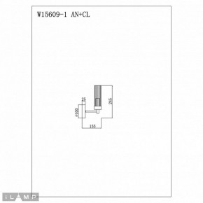 Бра iLamp Evolution W15609-1 AN+CL в Шадринске - shadrinsk.mebel24.online | фото 2