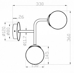 Бра Maytoni Erich MOD221-WL-02-G в Шадринске - shadrinsk.mebel24.online | фото 3