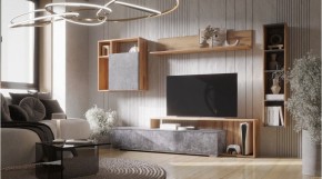 ДАЛЛАС Гостиная (модульная) цемент темный в Шадринске - shadrinsk.mebel24.online | фото