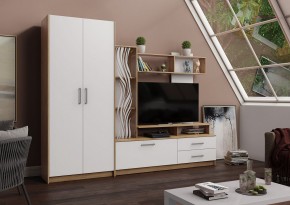 ДАРЬЯ Гостиная (Дуб Вотан/Белый глянец) в Шадринске - shadrinsk.mebel24.online | фото