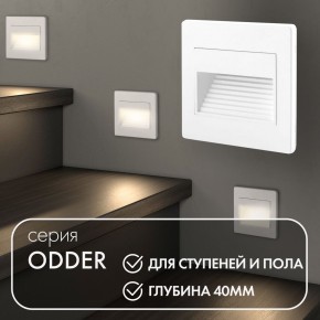 DK3050-WH Светильник встраиваемый в стену, IP 20, LED 3000, 1 Вт, белый, пластик в Шадринске - shadrinsk.mebel24.online | фото 5