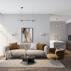 DK5060-BK+SG Бра ORBIT, IP20, 3000К, LED, 10 Вт, черный + сатинированное золото, алюминий в Шадринске - shadrinsk.mebel24.online | фото 5