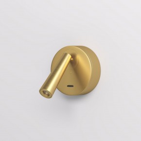 DK5072-SB Бра SHINE WALL со светодиодом, D104*H68, IP20, 3000К, 3W, RA?90, сатинированная латунь, алюминий в Шадринске - shadrinsk.mebel24.online | фото 2