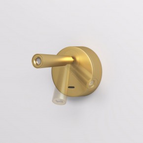 DK5072-SB Бра SHINE WALL со светодиодом, D104*H68, IP20, 3000К, 3W, RA?90, сатинированная латунь, алюминий в Шадринске - shadrinsk.mebel24.online | фото 3