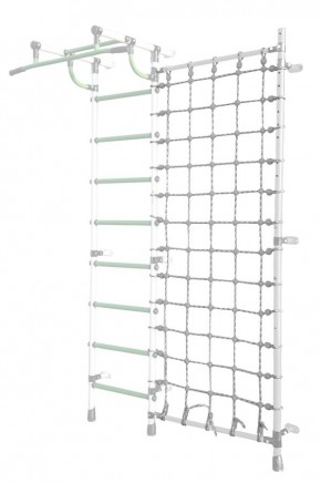 Дополнительная стойка к пристенному ДСК Pastel с сеткой для лазания, цв. белый в Шадринске - shadrinsk.mebel24.online | фото