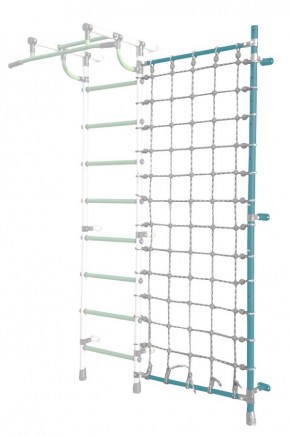 Дополнительная стойка к пристенному ДСК Pastel с сеткой для лазания, цв. бирюзовый в Шадринске - shadrinsk.mebel24.online | фото