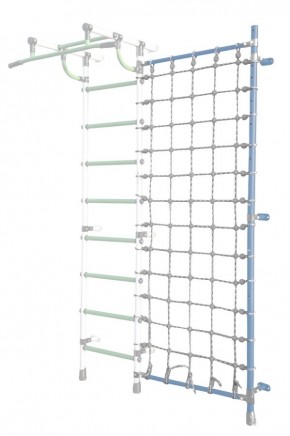 Дополнительная стойка к пристенному ДСК Pastel с сеткой для лазания, цв. голубой в Шадринске - shadrinsk.mebel24.online | фото