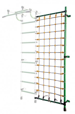 Дополнительная стойка к пристенному ДСК с сеткой для лазания, цв. зеленый в Шадринске - shadrinsk.mebel24.online | фото