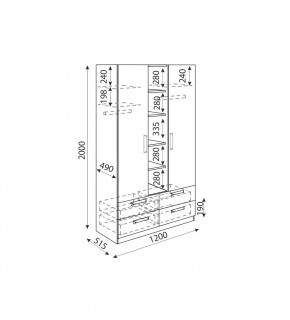 Дуглас (подростковая) М02 Шкаф трехсекционный в Шадринске - shadrinsk.mebel24.online | фото 3