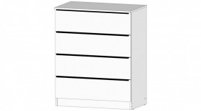ЭЛЕГАНТ Комод 4 ящика (белый) в Шадринске - shadrinsk.mebel24.online | фото