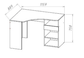 ГЕОМЕТРИЯ ГМТ.10 Стол угловой в Шадринске - shadrinsk.mebel24.online | фото 2