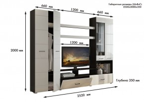 Гостиная Альфа МДФ (Венге/Белый глянец) в Шадринске - shadrinsk.mebel24.online | фото 3