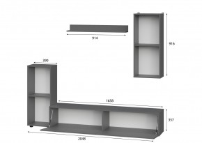 Гостиная МГС 10 (Графит) в Шадринске - shadrinsk.mebel24.online | фото 2