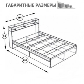 Камелия Кровать 0900, цвет венге/дуб лоредо, ШхГхВ 93,5х217х78,2 см., сп.м. 900х2000 мм., без матраса, основание есть в Шадринске - shadrinsk.mebel24.online | фото 4