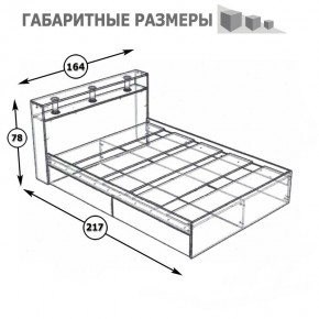 Камелия Кровать 1600, цвет белый, ШхГхВ 163,5х217х78,2 см., сп.м. 1600х2000 мм., без матраса, основание есть в Шадринске - shadrinsk.mebel24.online | фото 4