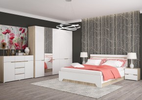 Комод 1200 АНТАЛИЯ (Сонома/Белый софт) в Шадринске - shadrinsk.mebel24.online | фото 3